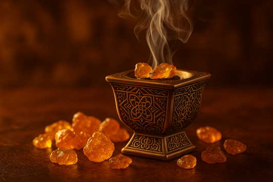 بخور عنبر مع مبخر